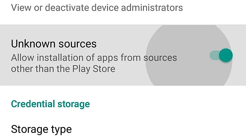 Android Sideloading Unknown Sources Security Settings Configuration