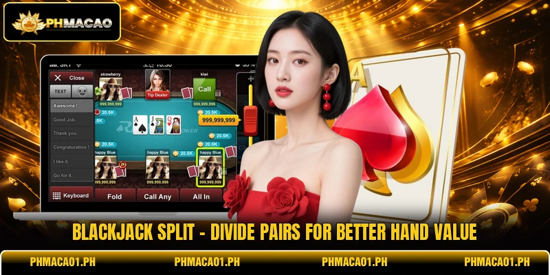 Blackjack Split - Divide Pairs For Better Hand Value