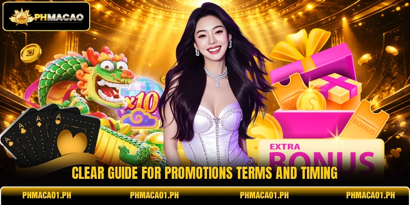 Clear guide for Promotions terms and timing Clear guide for Promotions terms and timing