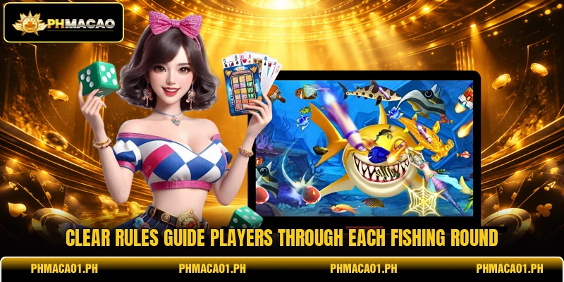 Clear rules guide players through each fishing round Clear rules guide players through each fishing round