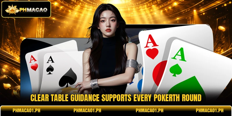 Clear table guidance supports every PokerTH round Clear table guidance supports every PokerTH round
