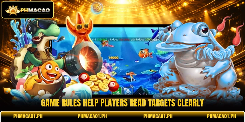 Game rules help players read targets clearly Game rules help players read targets clearly
