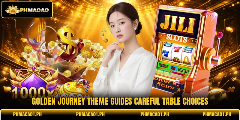 Golden Journey theme guides careful table choices