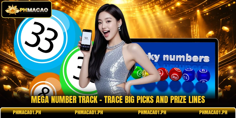 Mega Number Track - Trace Big Picks And Prize Lines