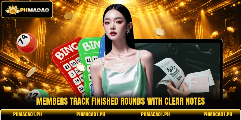 Members track finished rounds with clear notes