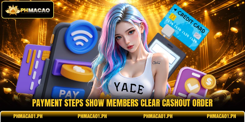 Payment steps show members clear cashout order Payment steps show members clear cashout order