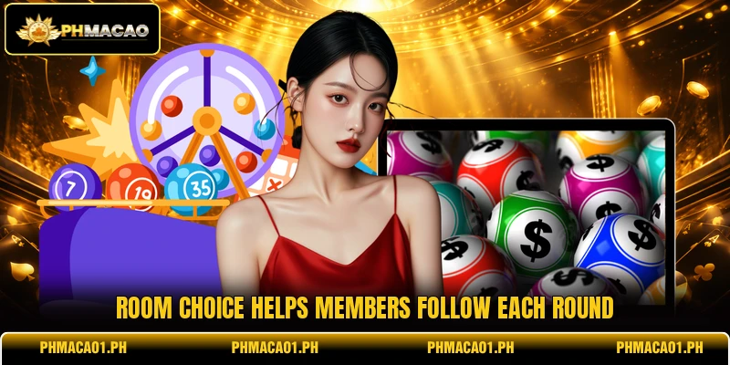 Room choice helps members follow each round Room choice helps members follow each round