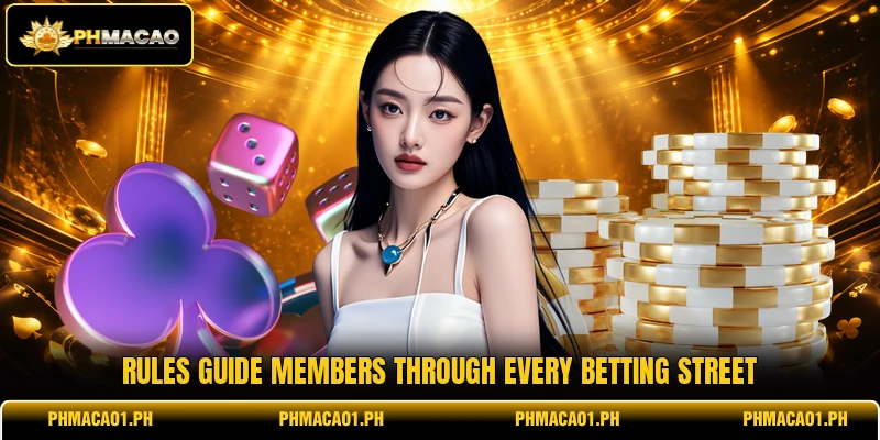 Rules guide members through every betting street Rules guide members through every betting street