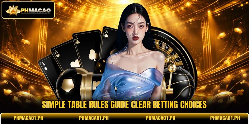 Simple table rules guide clear betting choices Simple table rules guide clear betting choices