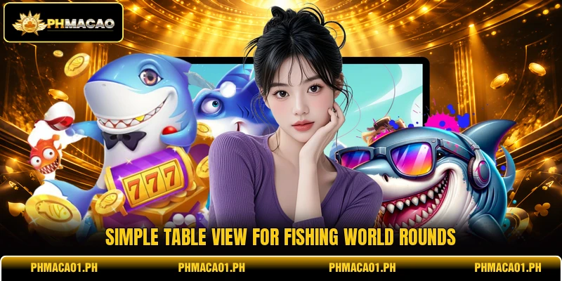 Simple table view for Fishing World rounds Simple table view for Fishing World rounds