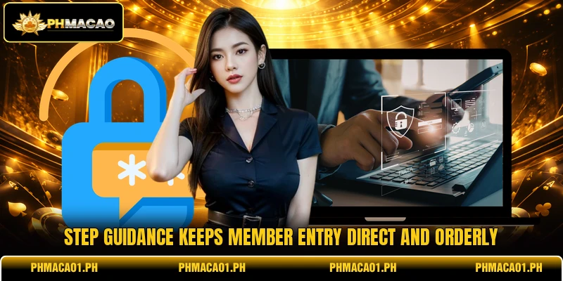 Step guidance keeps member entry direct and orderly Step guidance keeps member entry direct and orderly